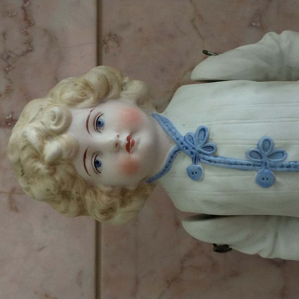 All-Bisque Doll with Molded Clothing